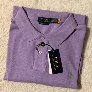 Polo Ralph Lauren Mens XXL Custom Slim Fit The Iconic Mesh Polo Shirt Purple NWT